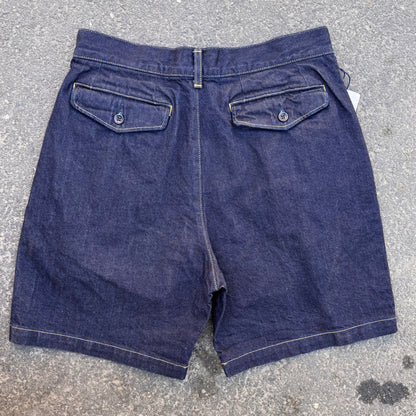 Japan Blue - 11oz Denim Tuck Shorts Natural Slub