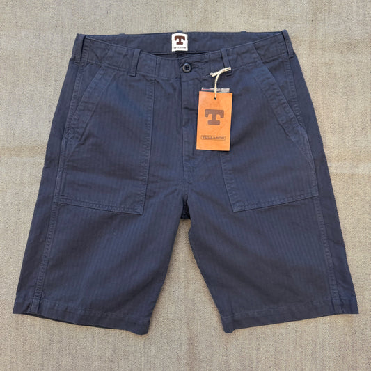 Tellason - Shorts, Fatigue Navy Herringbone
