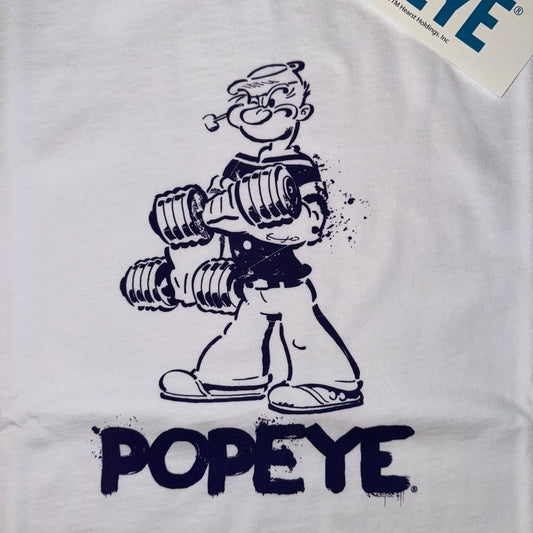 School of Life Projects - Popeye Lifting Ringer Tee (White/Navy)