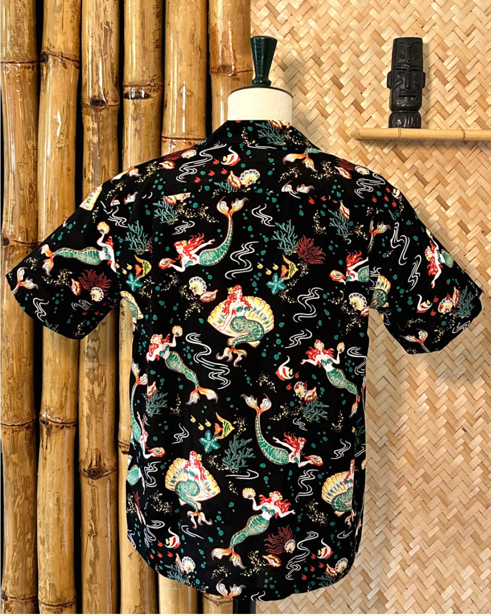 Micky Oye - Aloha Shirt Mermaids Black