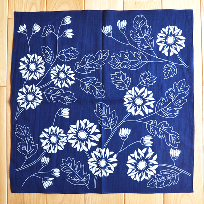 Kobashi Studio - Bandana Indigo Chrysanthemum