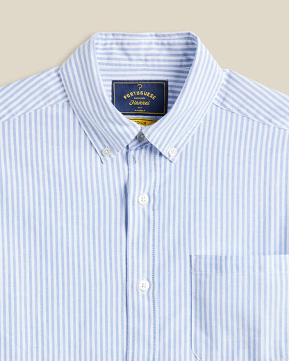 Portuguese Flannel - Belavista Navy/White stripe Oxford