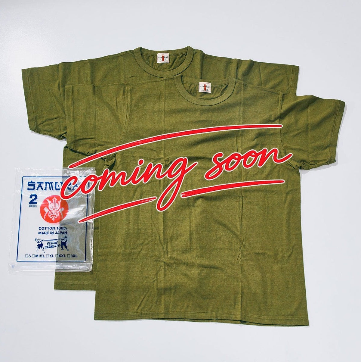 Samurai Jeans - SJ2PST Two Pack Tee Olive