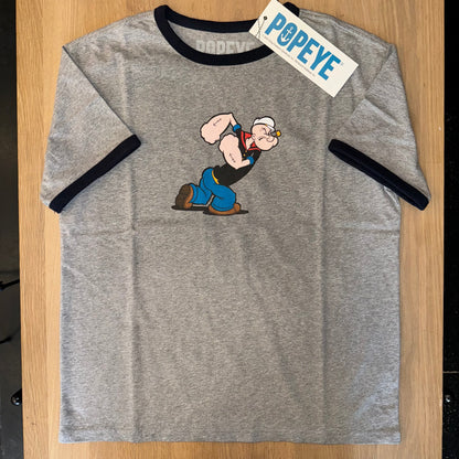 School of Life Projects - Marching Popeye Ringer Tee (grey/navy)