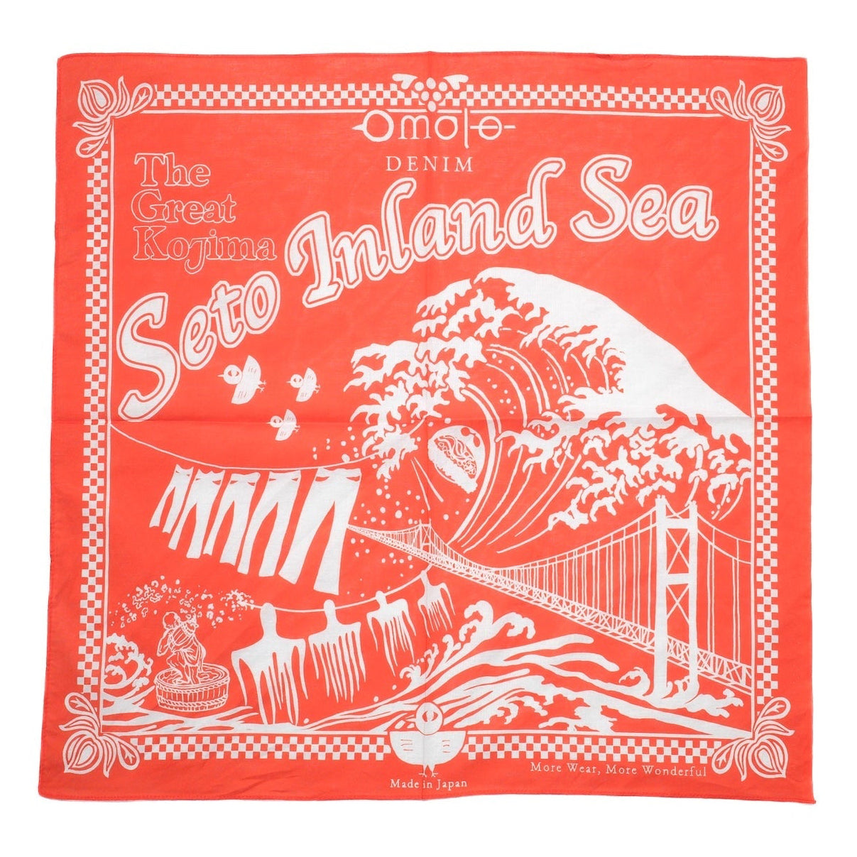 Omoto Denim - 9302 Kojima Selvedge Bandana Orange