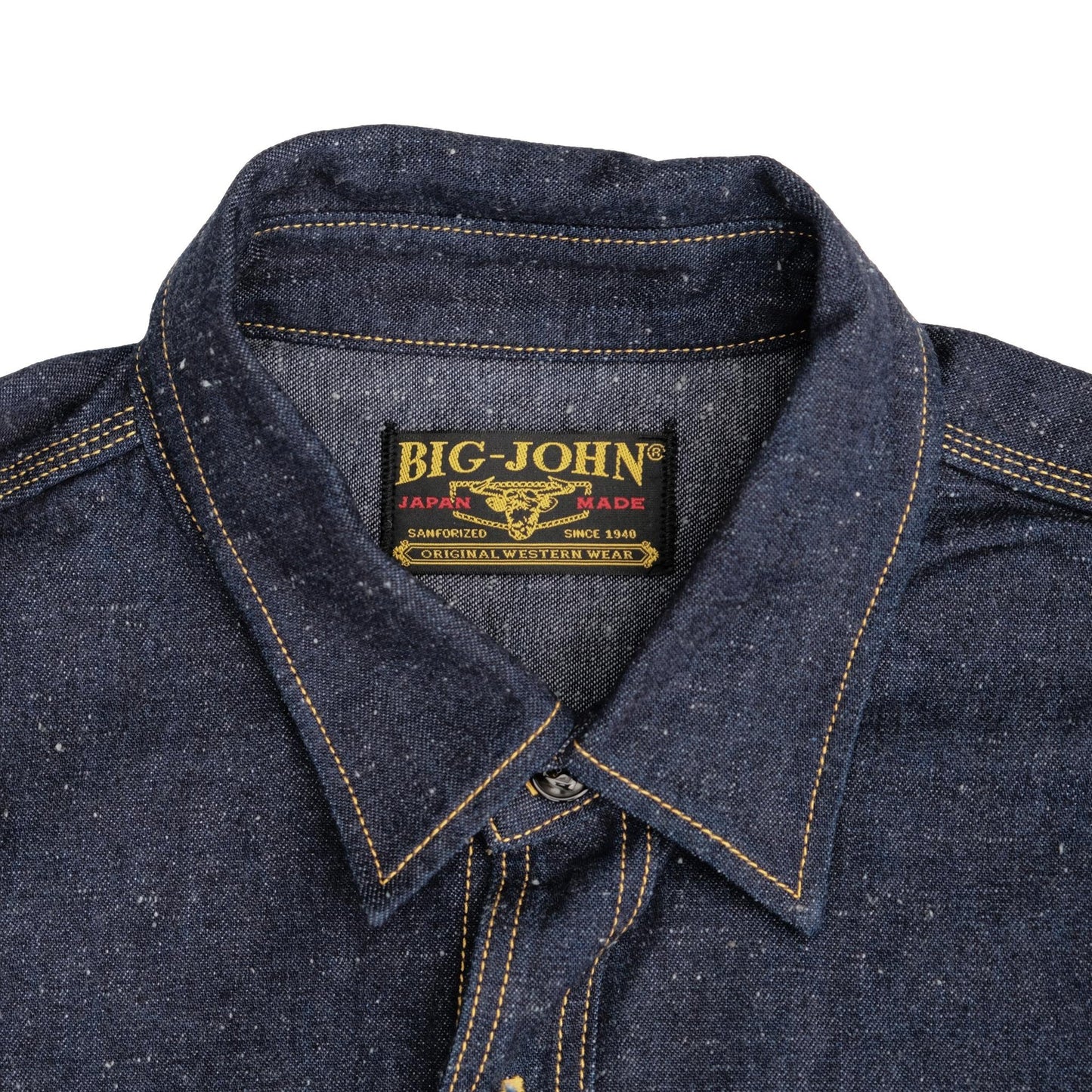 BIG JOHN - MS005E-001 Nep Denim Work Shirt