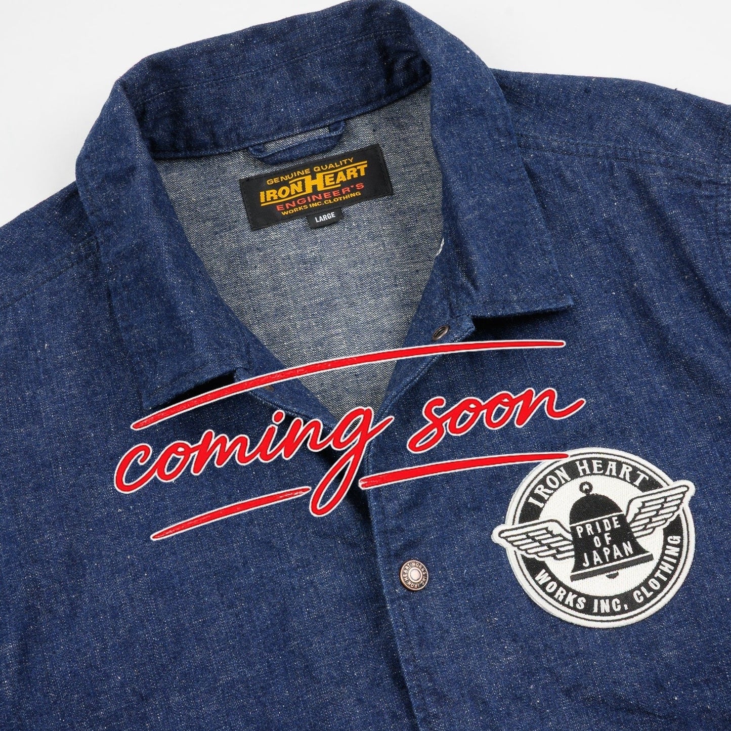 Iron Heart - IHJ-161 Neppy Selvedge Denim Coach Jacket - Indigo