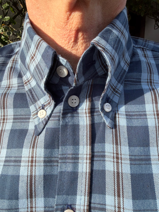 Mikkel Rude - Checked Shirt Blue Button Down