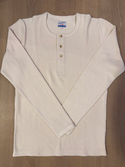 Hermansson Folktrikå - 001 Ribbed Henley Ecru