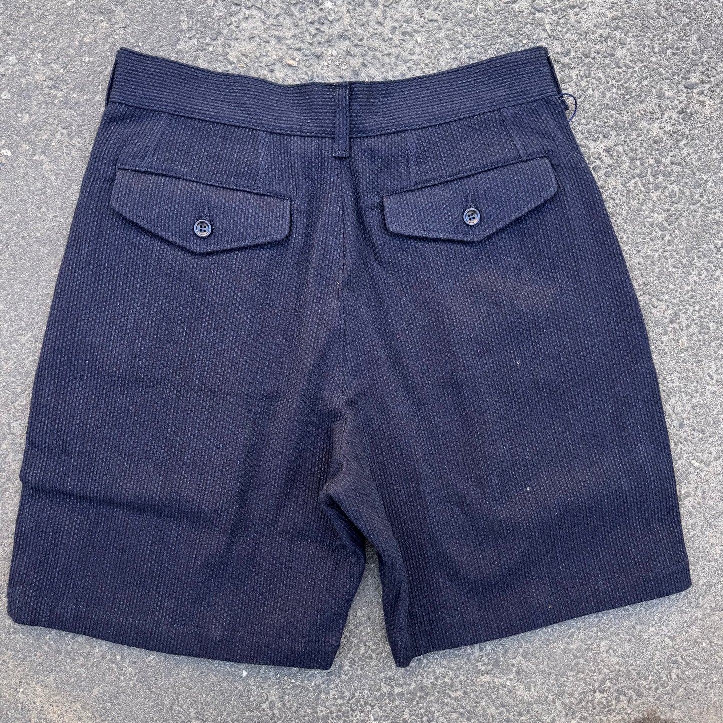 Japan Blue - Sashiko Jaquard Tuck Shorts - 11oz Indigo Sashiko