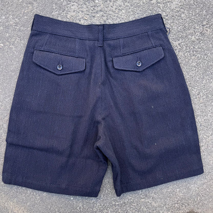 Japan Blue - Sashiko Jaquard Tuck Shorts - 11oz Indigo Sashiko