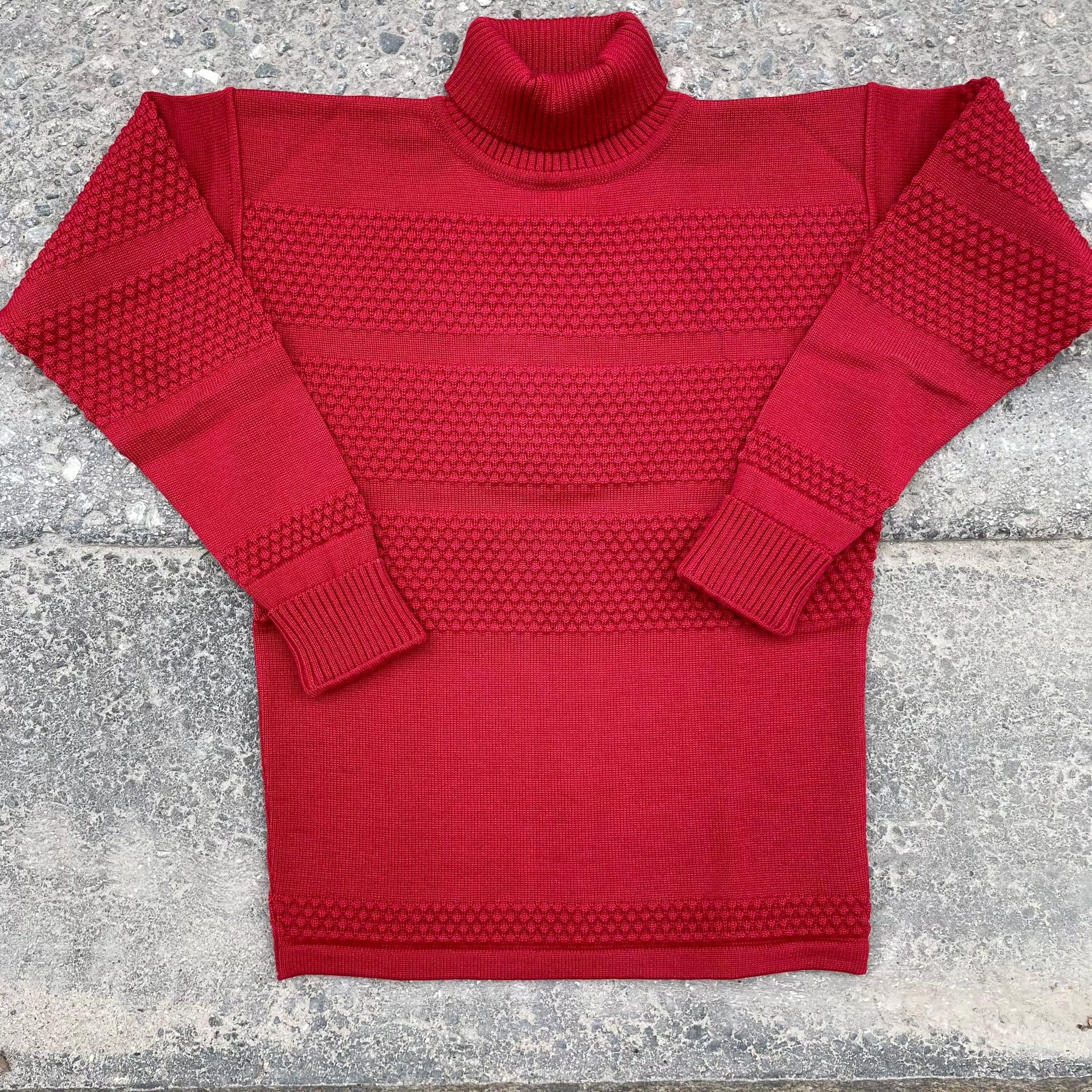 SNS Fisherman Sweater Dannebrog Red Brund