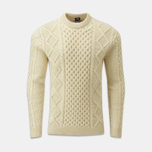 Gloverall - Aran Cable Knit Ecru