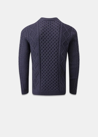 Gloverall - Aran Cable Knit Navy