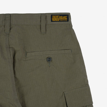 Iron Heart - IH-736-Olive Drap Ripstop Cargo Shorts