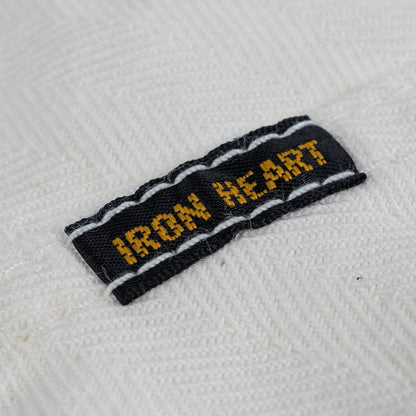 Iron Heart - IH-812-WHT 10.5oz Herringbone Double Knee Overalls