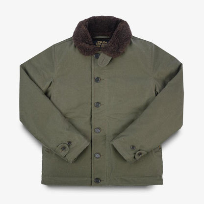 Iron Heart - IHM-37 Deck Jacket - Oiled Whipcord Army Green