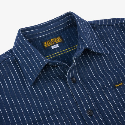 Iron Heart - IHSH-402 12oz UHF Chalk Stripe Work Shirt - Navy