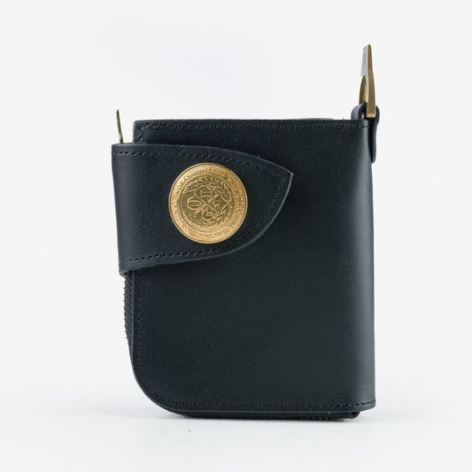 OGL - Condor Short Zipper Leather Wallet Black