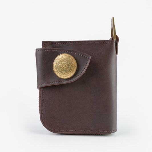 OGL - Condor Short Zipper Leather Wallet Brown