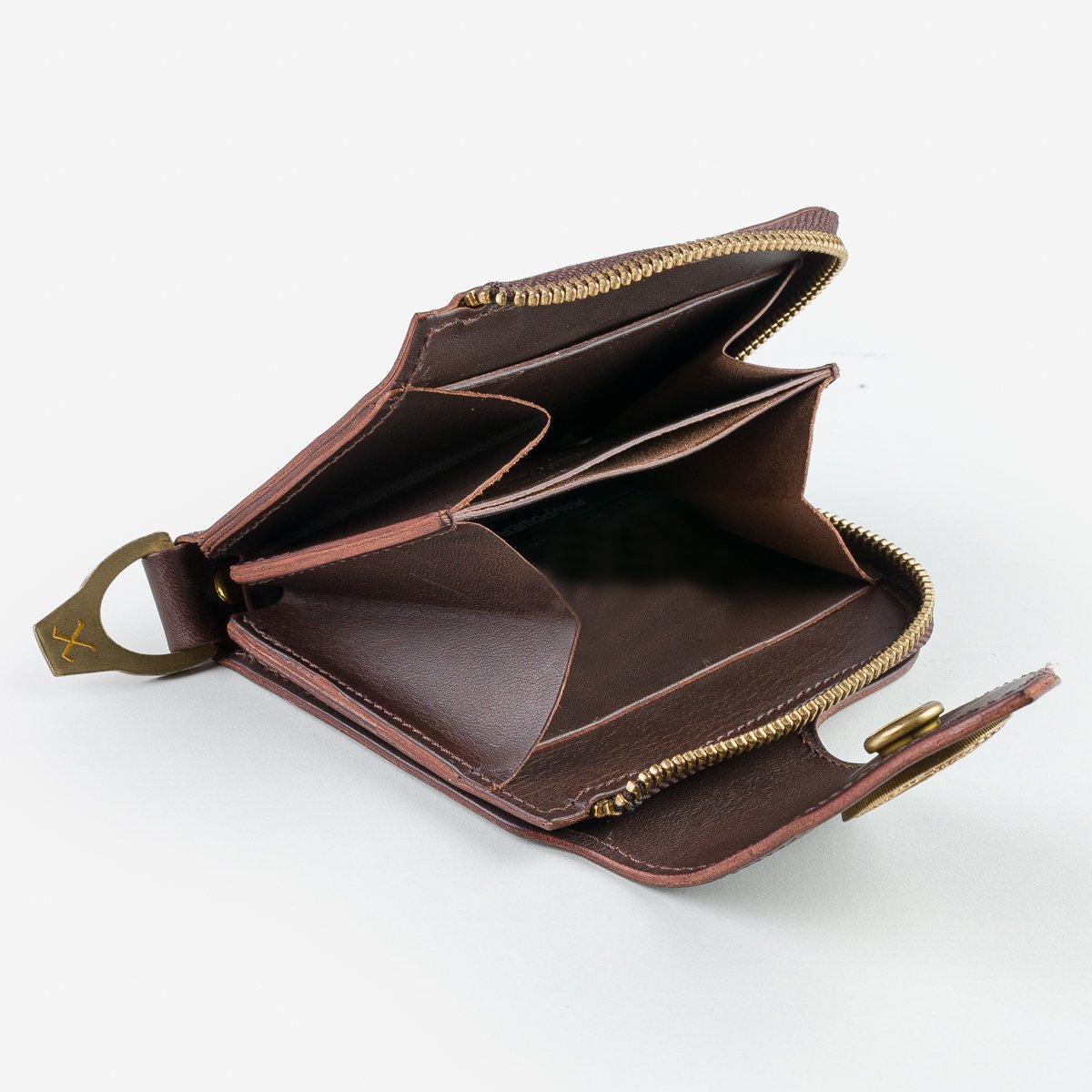 OGL - Condor Short Zipper Leather Wallet Brown