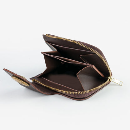 OGL - Condor Short Zipper Leather Wallet Brown