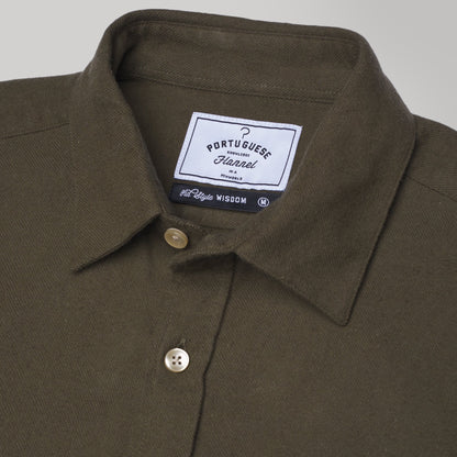 Portuguese Flannel - Teca green Flannel