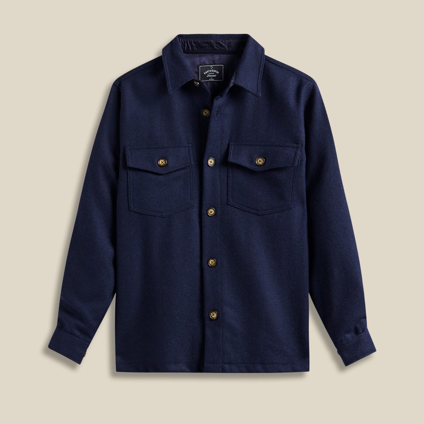 Portuguese Flannel - Wool Field Shirt Navy