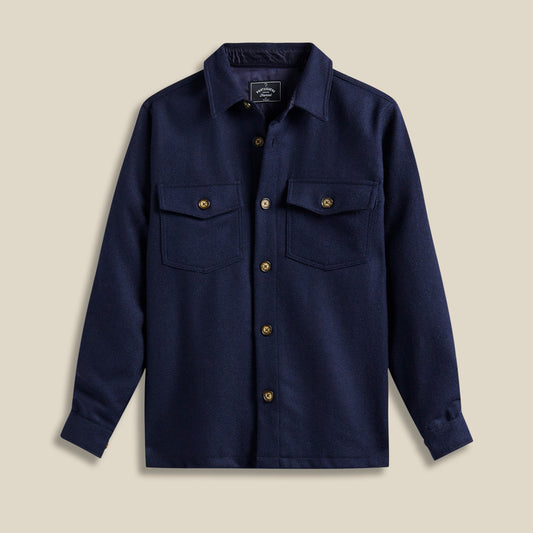 Portuguese Flannel - Wool Field Shirt Navy
