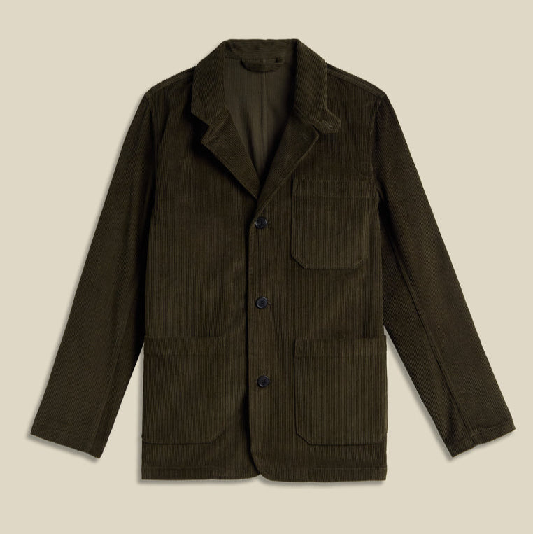 Portuguese Flannel - Worker Jacket Cord - Olive