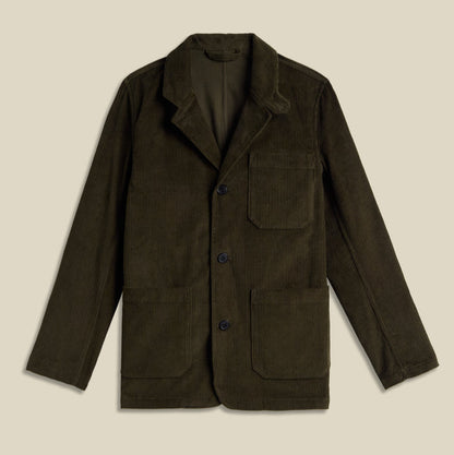 Portuguese Flannel - Worker Jacket Cord - Olive