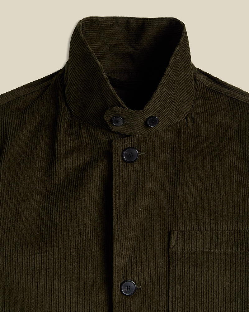 Portuguese Flannel - Worker Jacket Cord - Olive