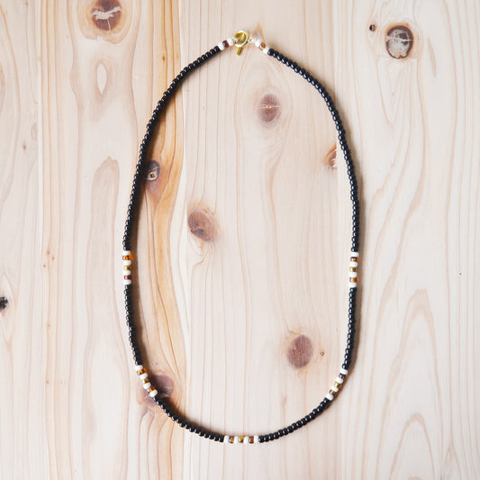 Kobashi Studio - Necklace Black Off-White Brown 4001