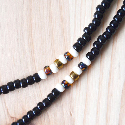 Kobashi Studio - Necklace Black Off-White Brown 4001