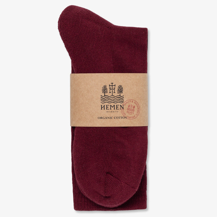 Hemen - Socks Cotton Wine Red