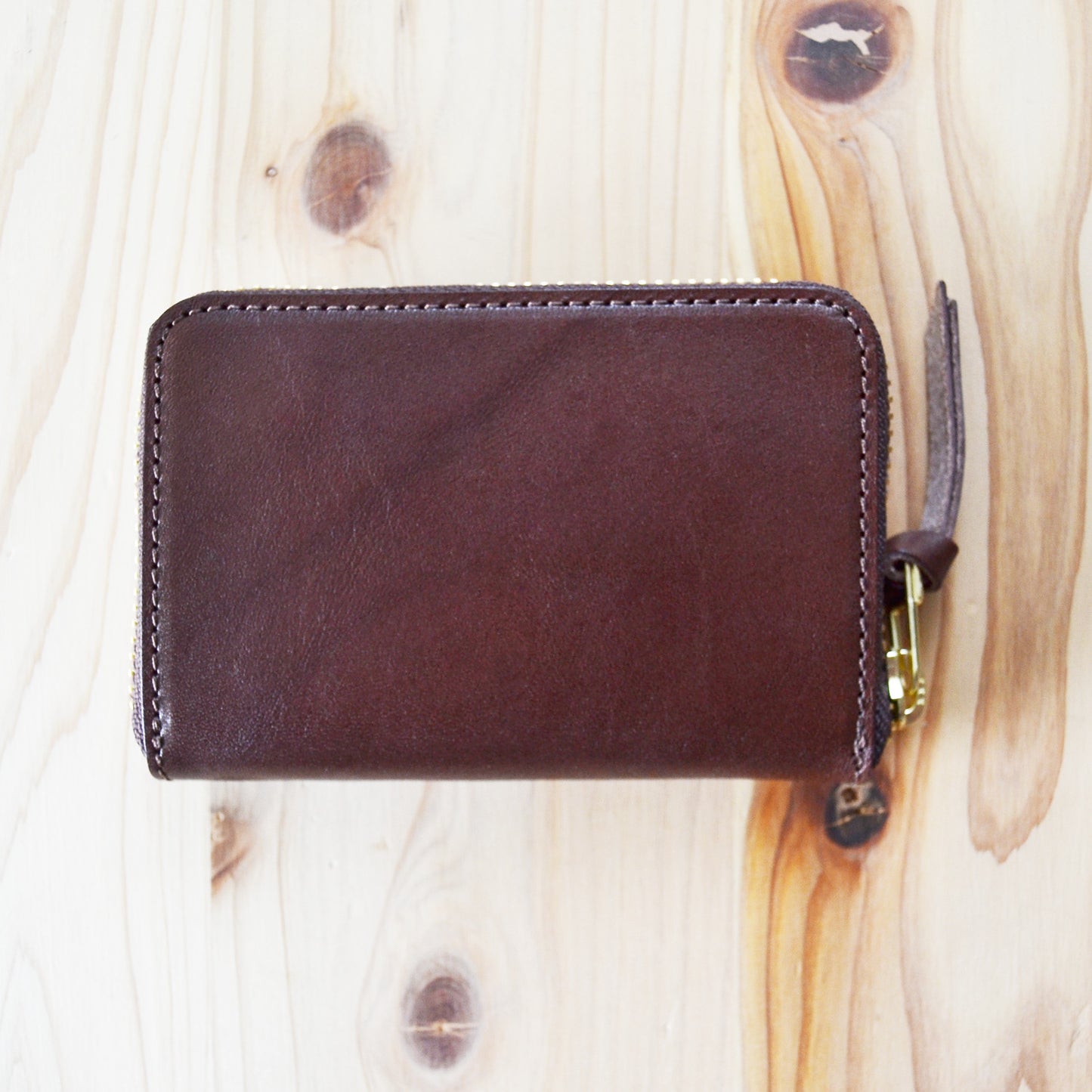 Kobashi Studio - Round Zip Wallet Brown