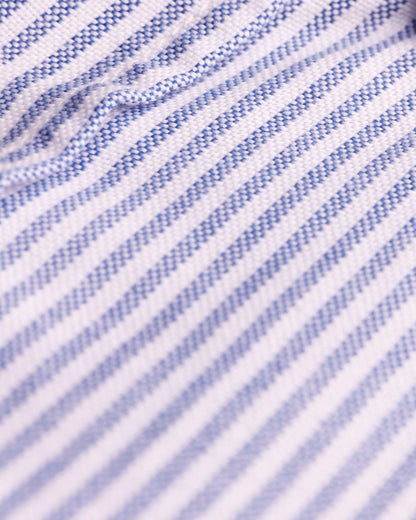 Portuguese Flannel - Belavista Navy/White stripe Oxford