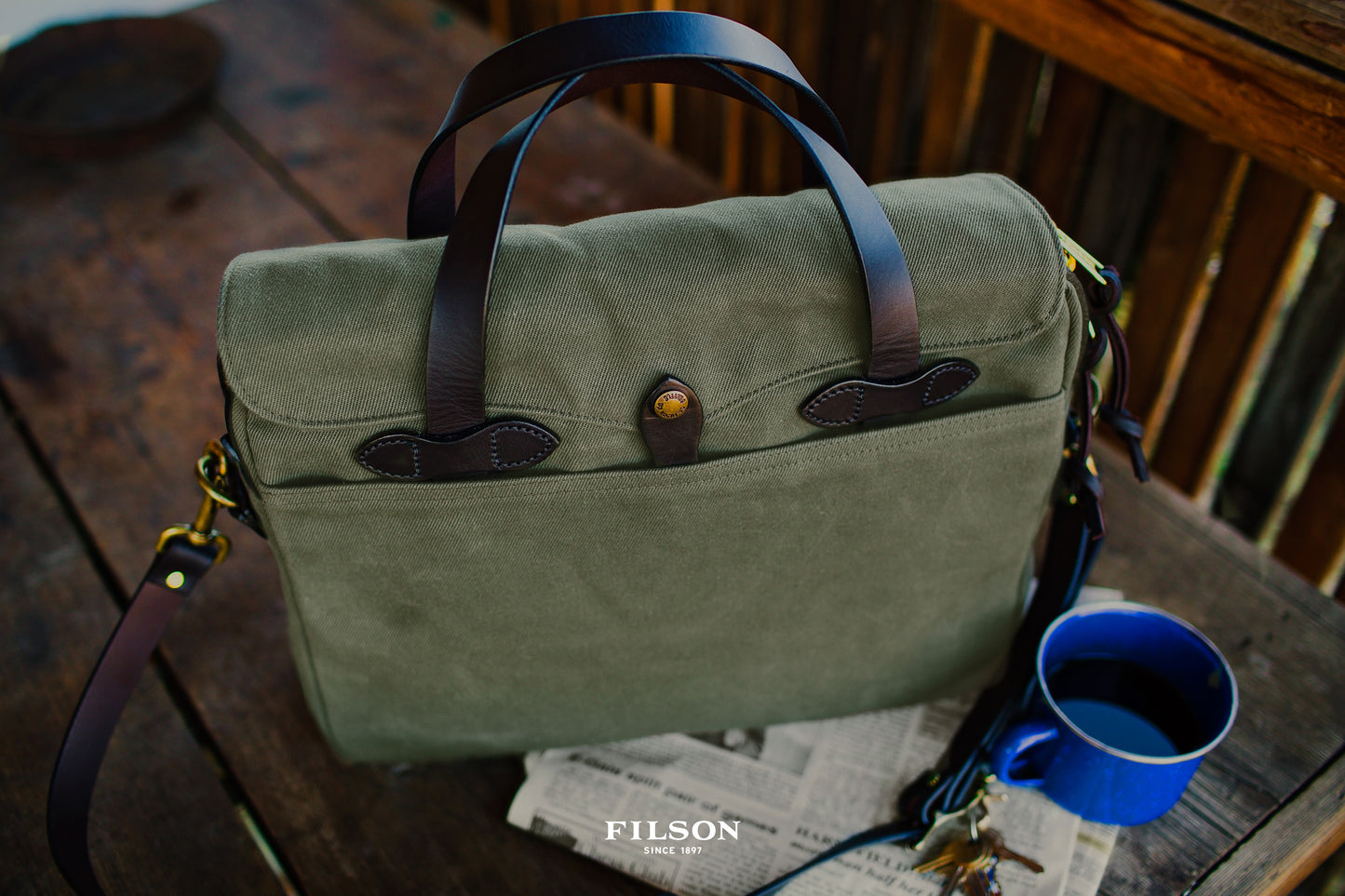 Filson - Bag, Original Briefcase, OTTERGREEN