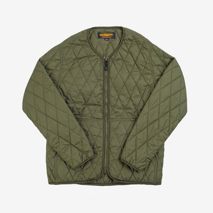 Iron Heart - IHJ-118 Collarless Lightweight Quilted Jacket - Olive