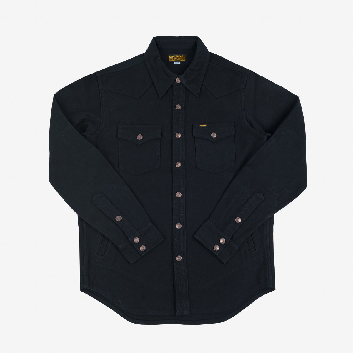 Iron Heart - IHSH-331 Black Moleskin C.P.O Shirt