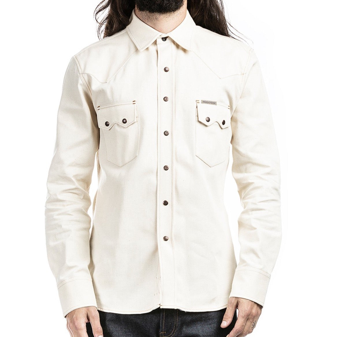 Indigofera - Ryman White Denim Shirt Japanese Denim