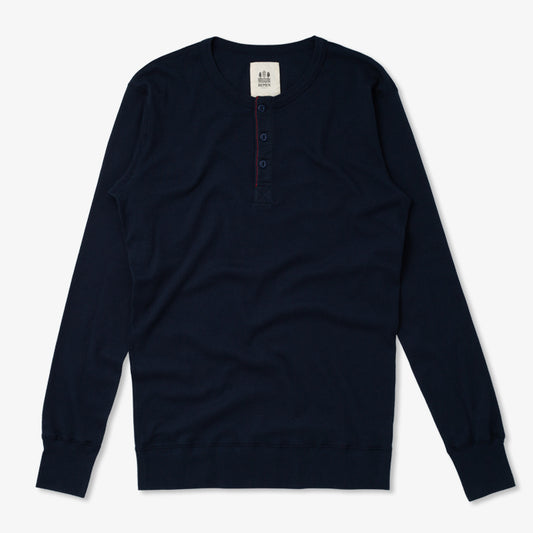 Hemen - Harri Deep Marine Henley Long Sleeve