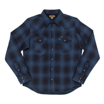 Iron Heart - IHSH-264-Nav Ombré Check Western