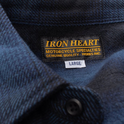 Iron Heart - IHSH-264-Nav Ombré Check Western