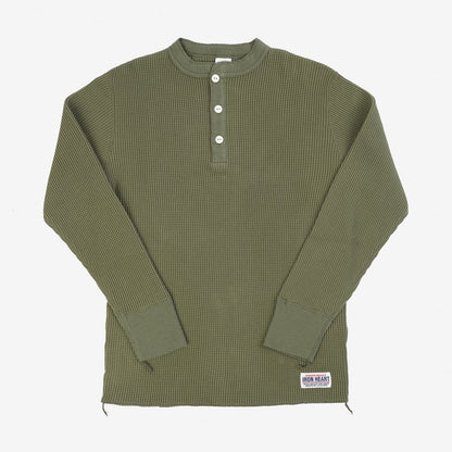 Iron Heart - IHTL-1213 Olive Waffle Thermal Henley