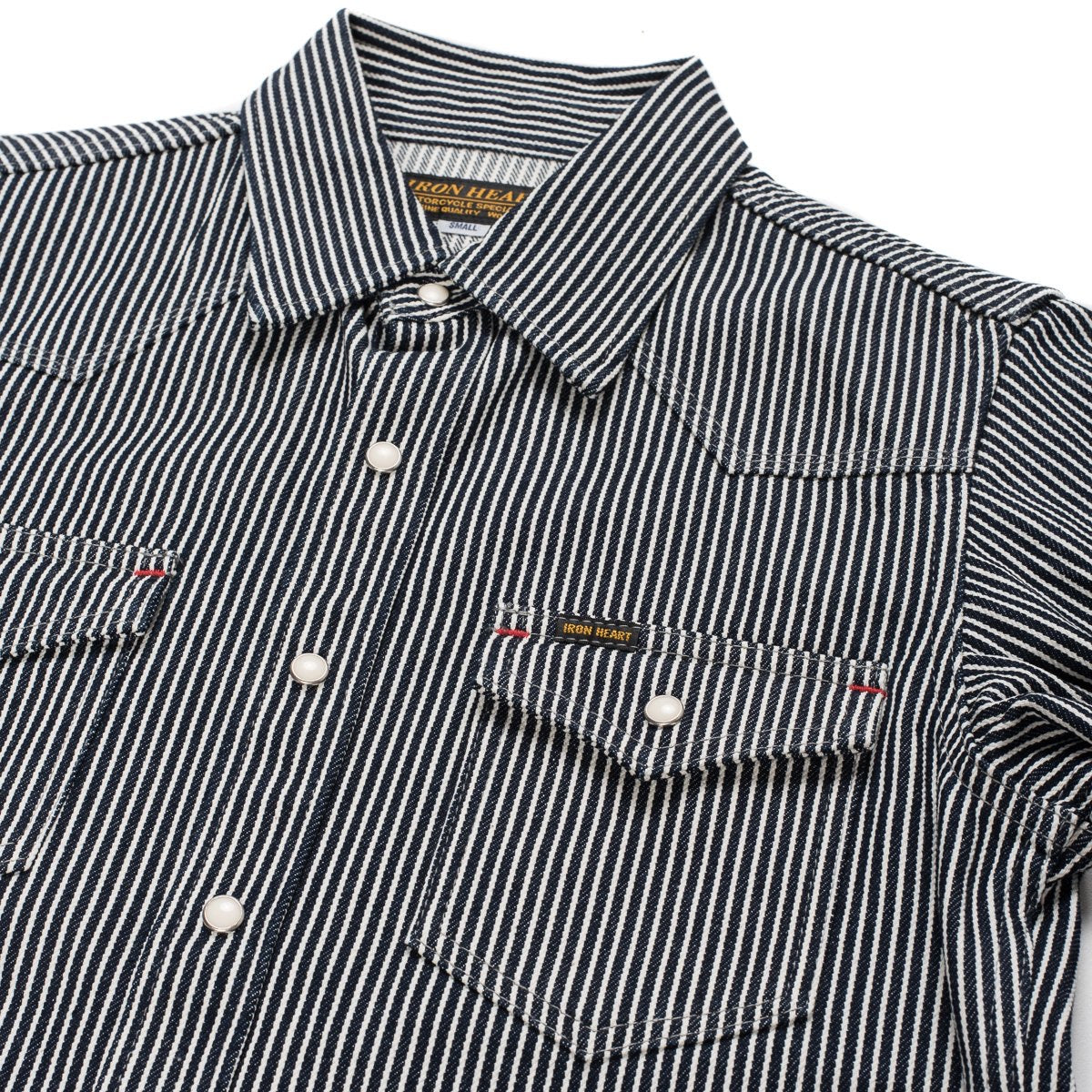 Iron Heart - IHSH-07 Hickory Stripe Western Shirt - Indigo