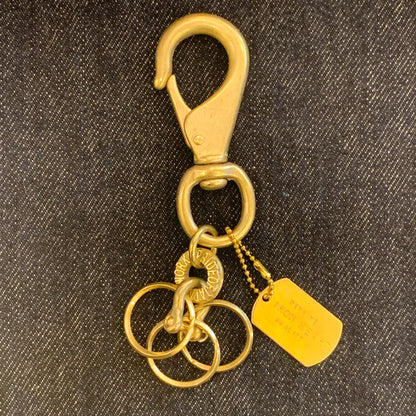 Iron Heart - Large Brass Clip with Swivel and Rings