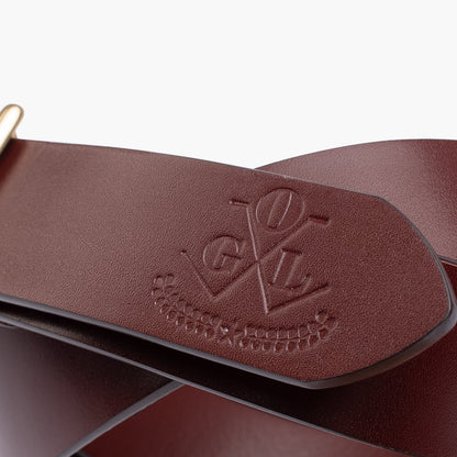 OGL - Belt- Vintage Buckle Leather Belt - Tan (Brown)