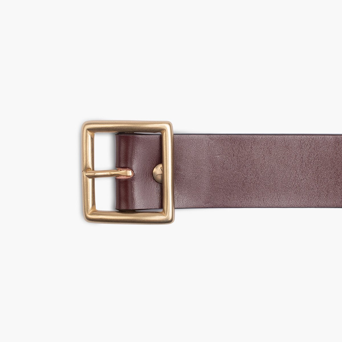OGL - Belt- Vintage Buckle Leather Belt - Tan (Brown)