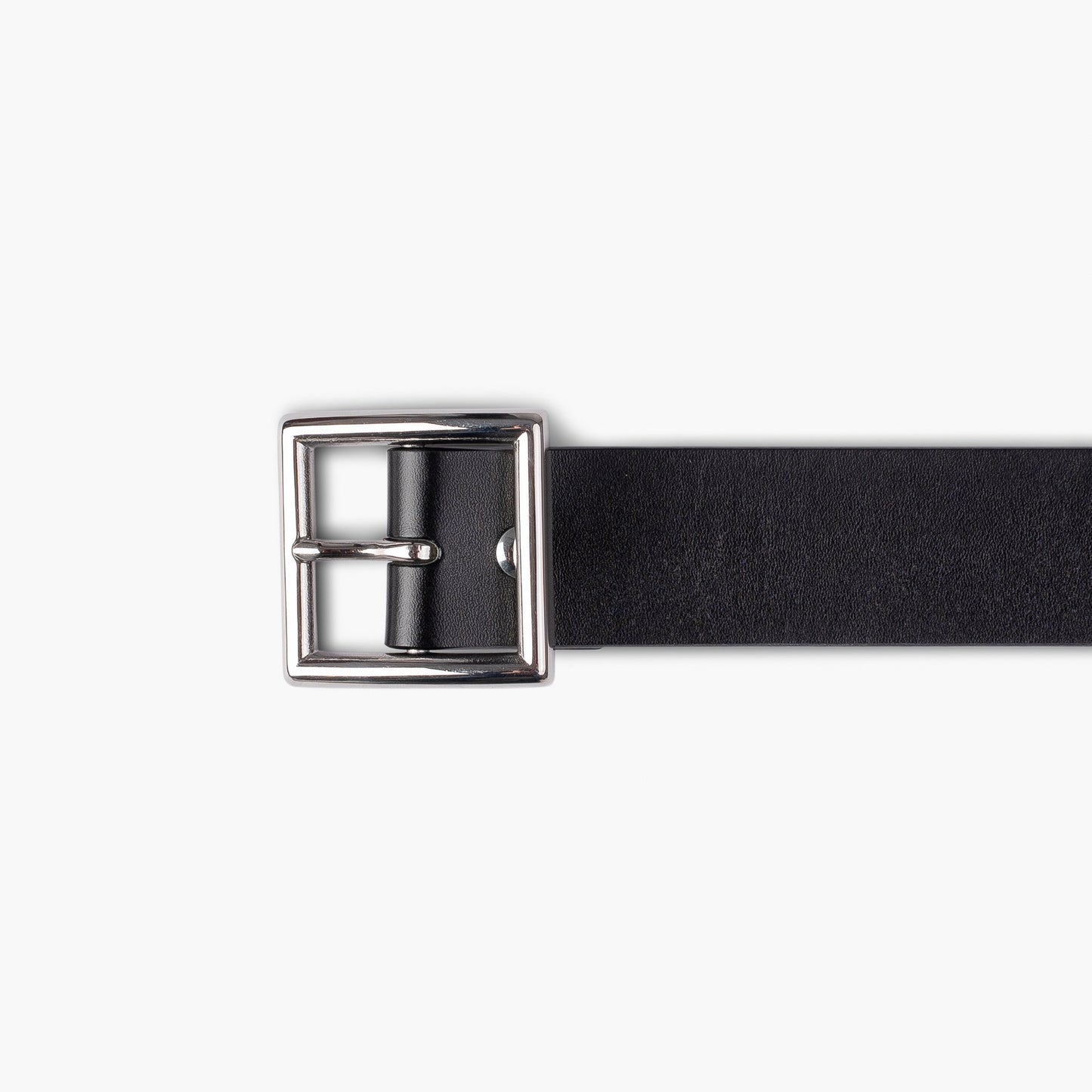 OGL - Belt- Vintage Buckle Leather Belt - Black